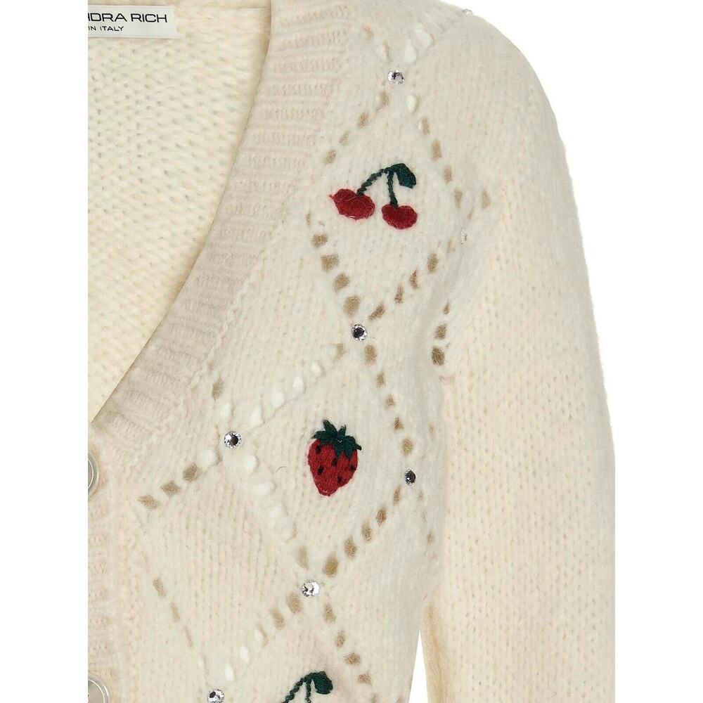 ALESSANDRA RICH ITALY Fruit Alpaca Blend Cardigan Sweater YOOX 40 S NWT $1380 - Picture 14 of 16